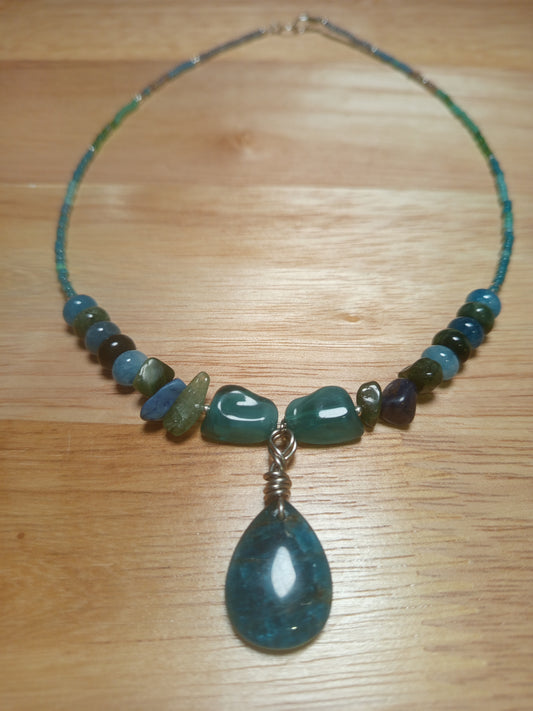 Blue Apatite Necklace