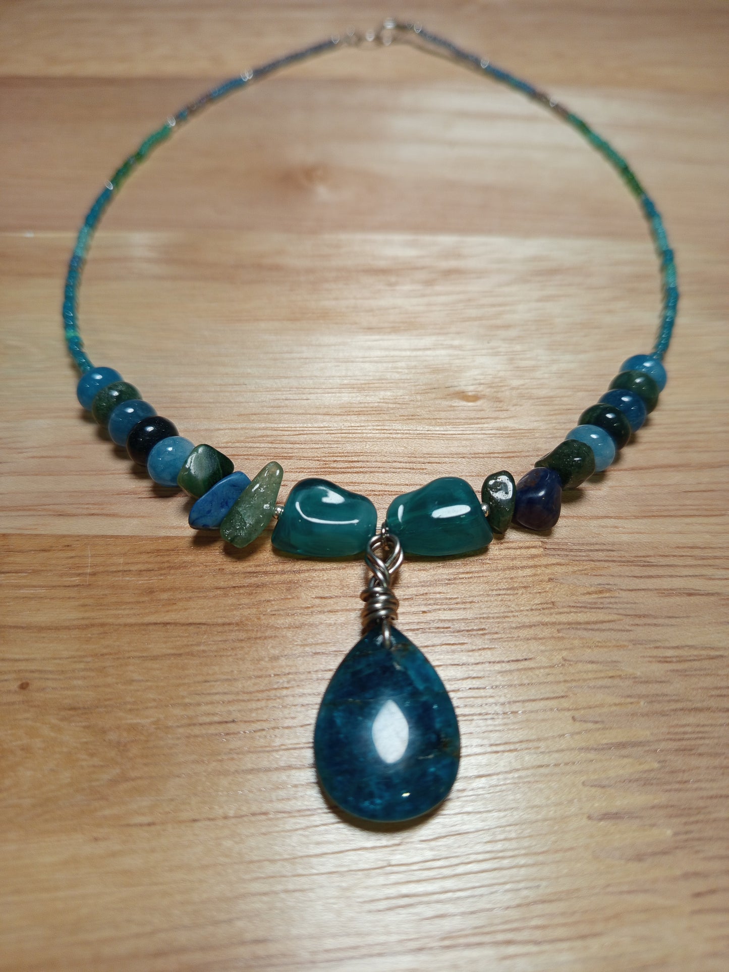 Blue Apatite Necklace