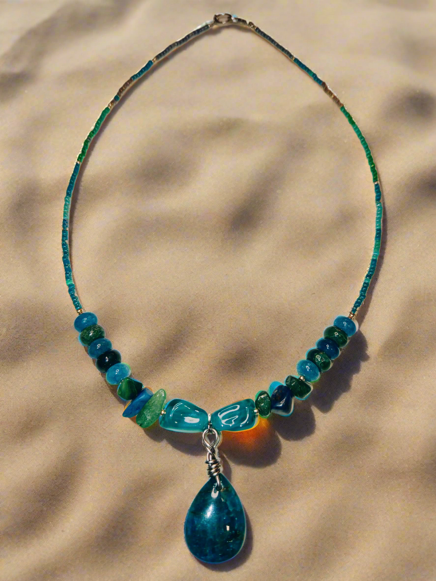 Blue Apatite Necklace
