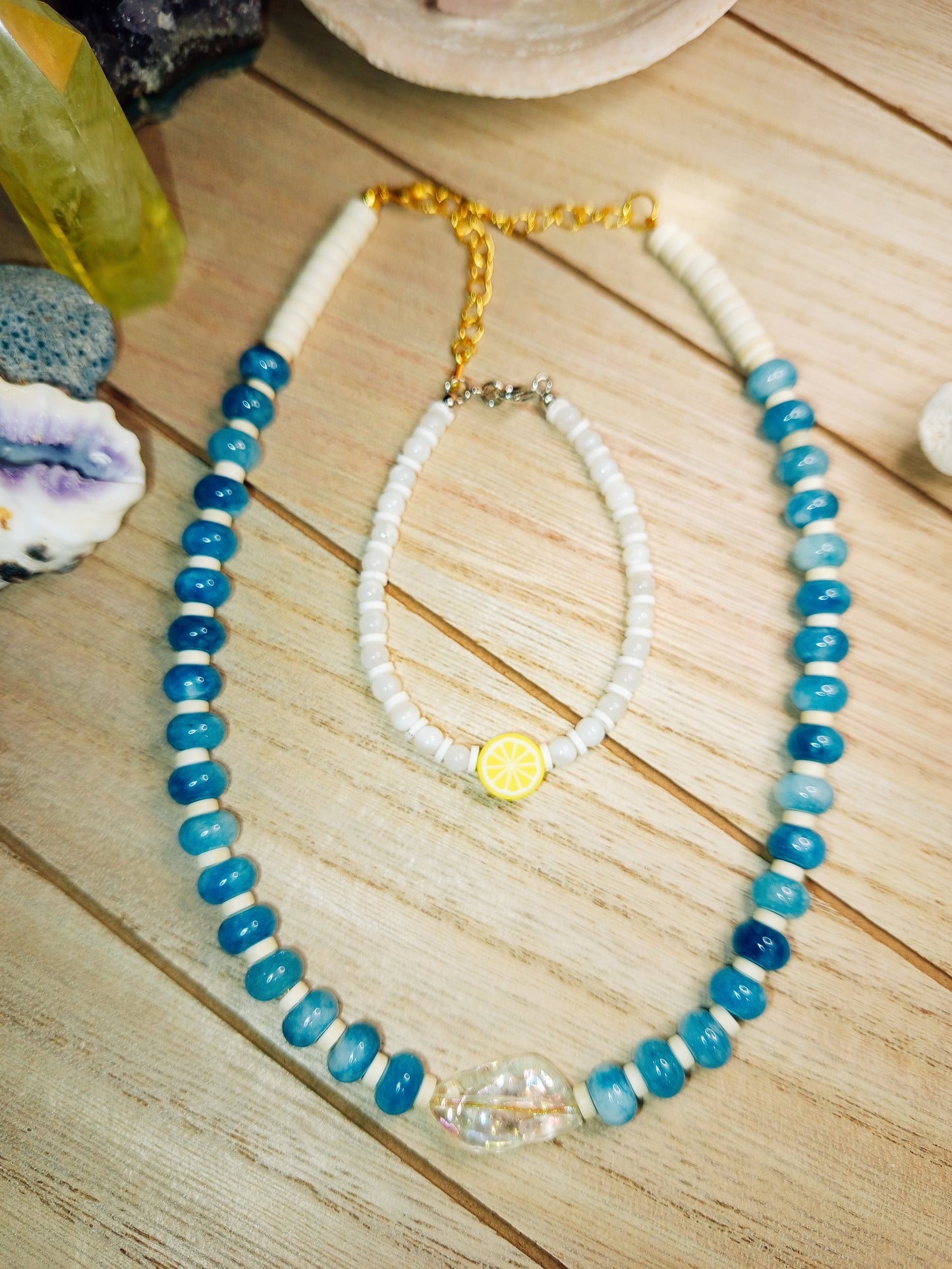 Blue Aegean Drift Necklace