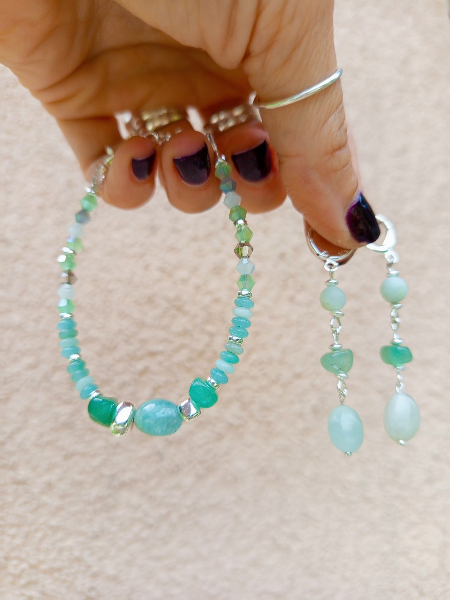 Aventurine Calm Set – Bracelet & Earrings