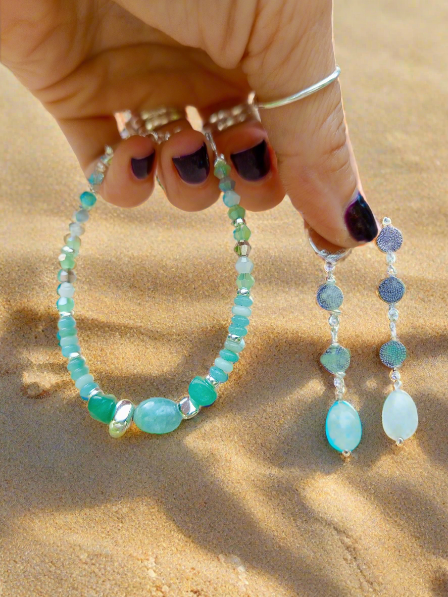 Aventurine Calm Set – Bracelet & Earrings