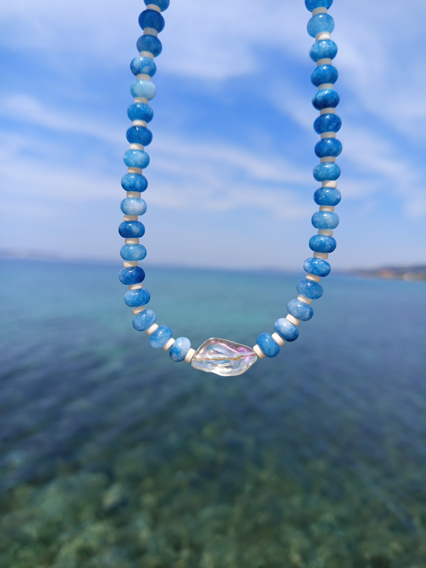 Blue Aegean Drift Necklace