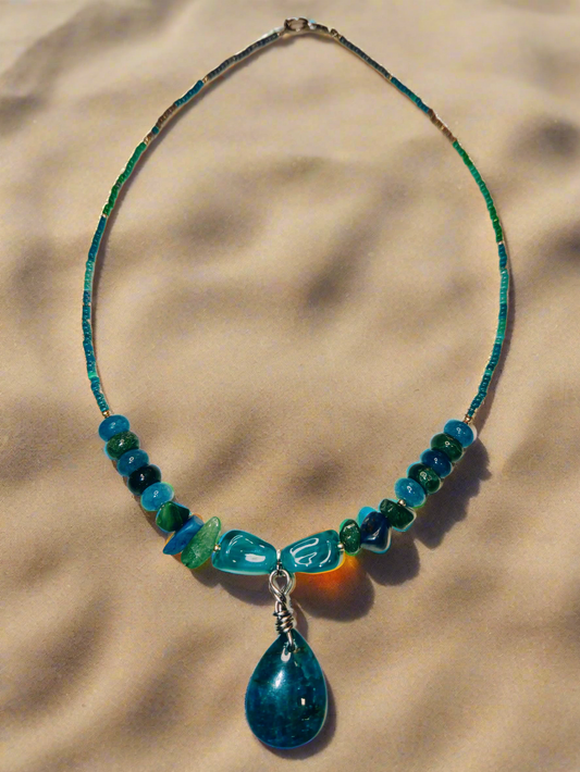 Blue Apatite Necklace