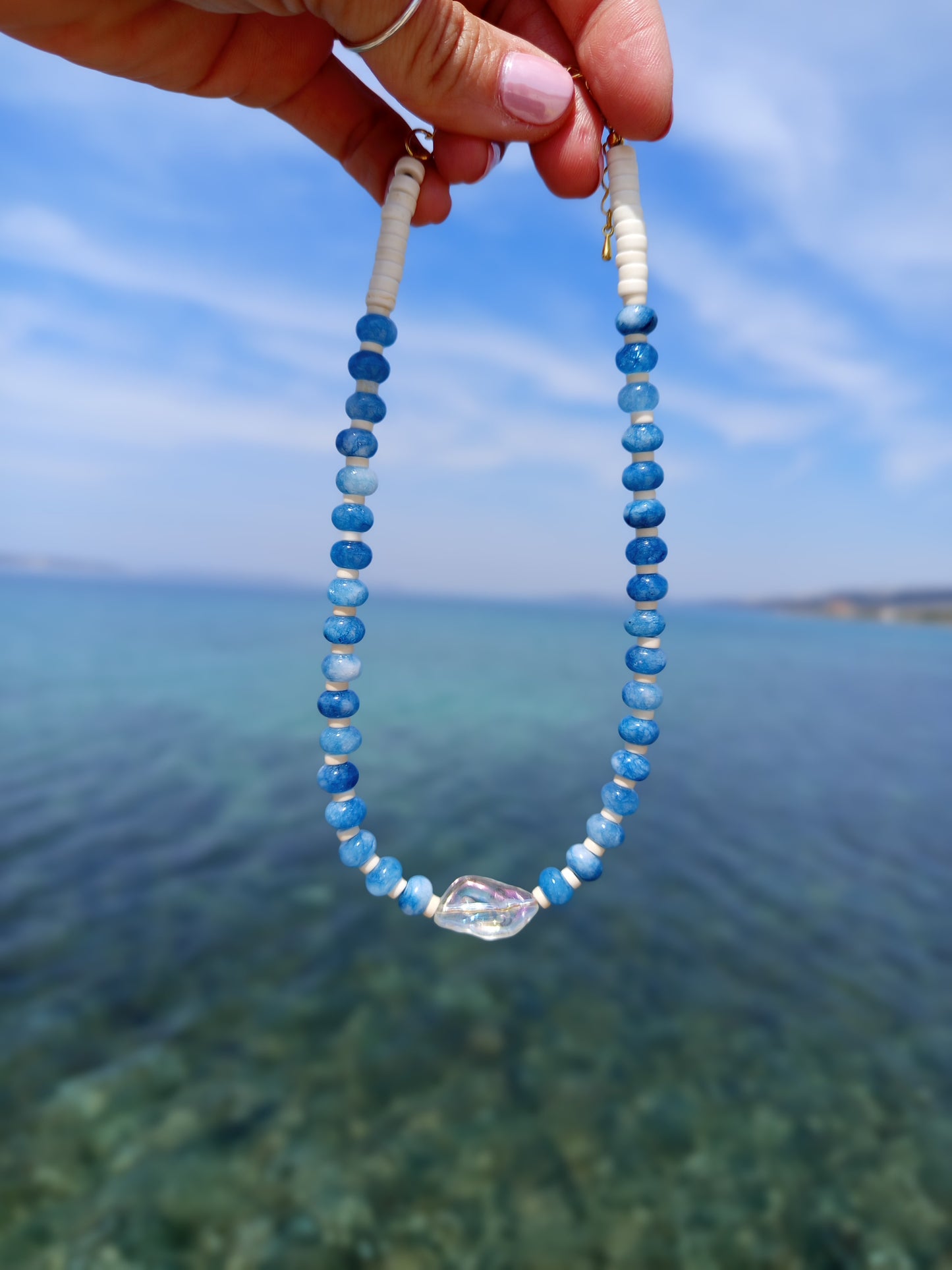 Blue Aegean Drift Necklace
